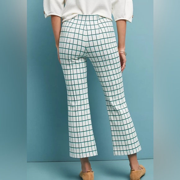 Anthropologie The Essential Crop Flare Plaid - Picture 2 of 13